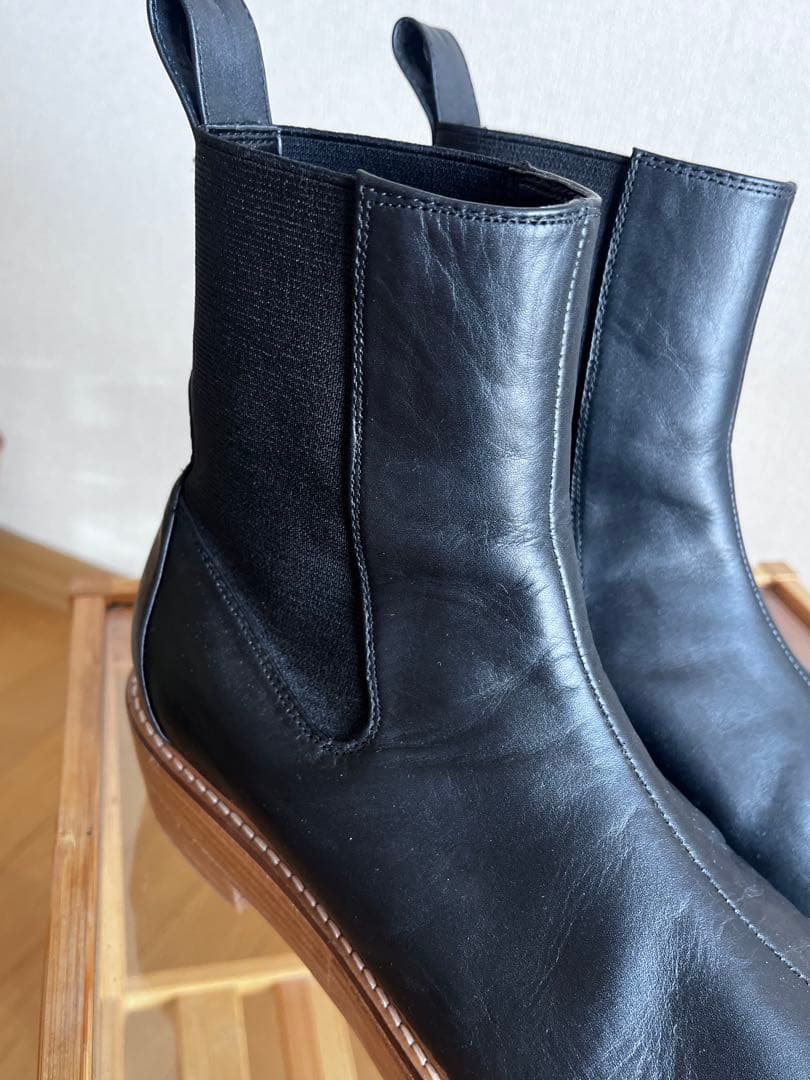 TODAYFUL トゥデイフル プラットフォームレザーブーツ 24.5cm 黒