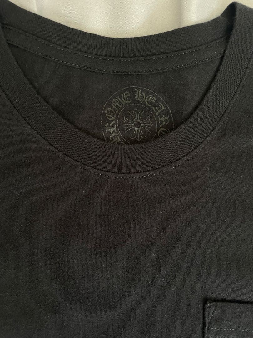 CHROME HEARTS ブラックTシャツ　炎　ファイヤー　サイドデザインML