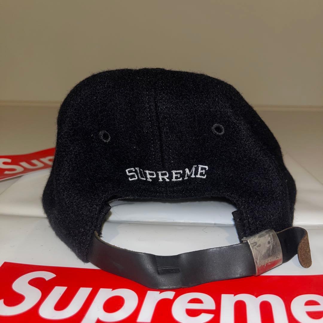 Supreme ブラックキャップ Sロゴ　キャンプキャップ