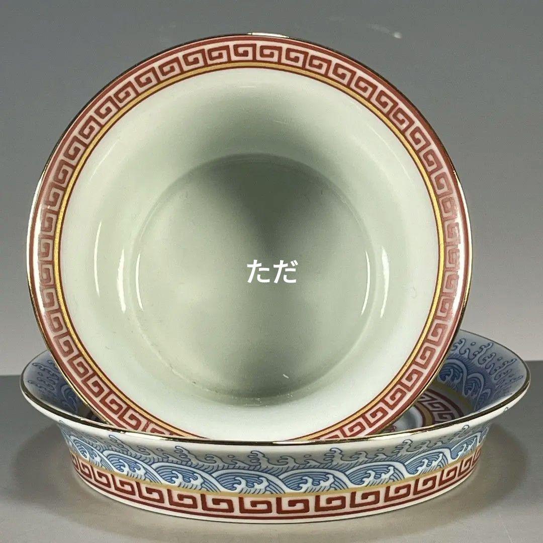 中国茶器 景徳鎮 青花釉里紅竜紋三才蓋碗 茶杯 新品未使用