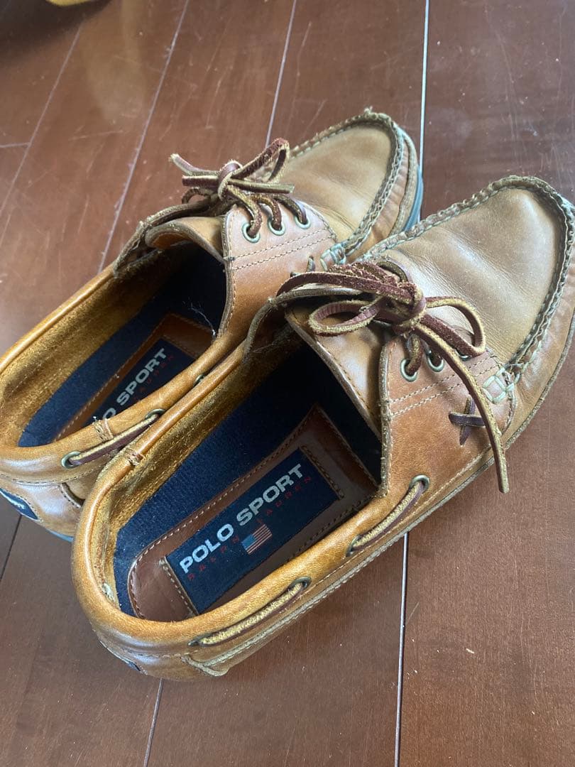 POLO SPORT ブラウン デッキシューズ　90s