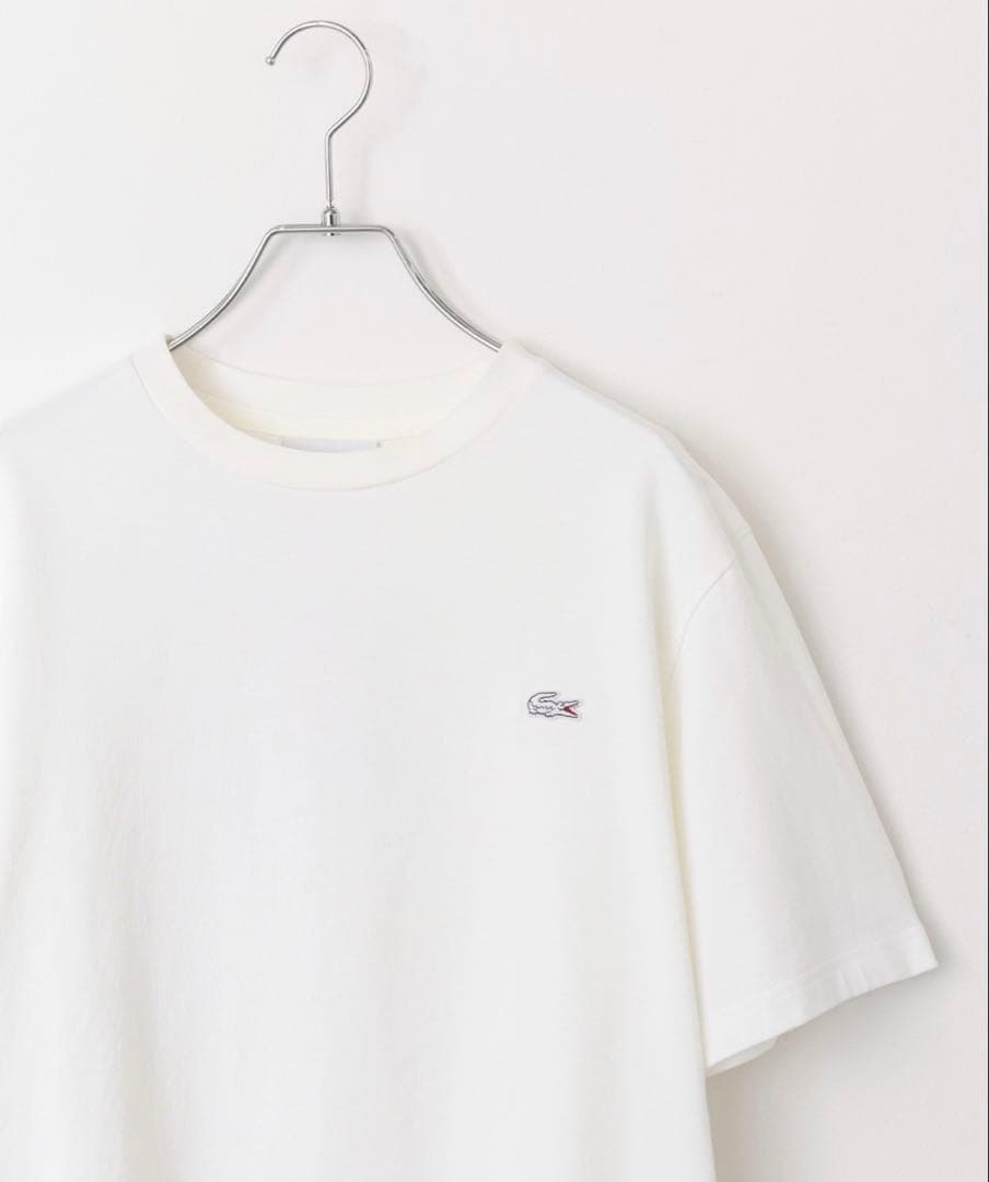 LACOSTE ホワイト Tシャツ 半袖 Ꮇ