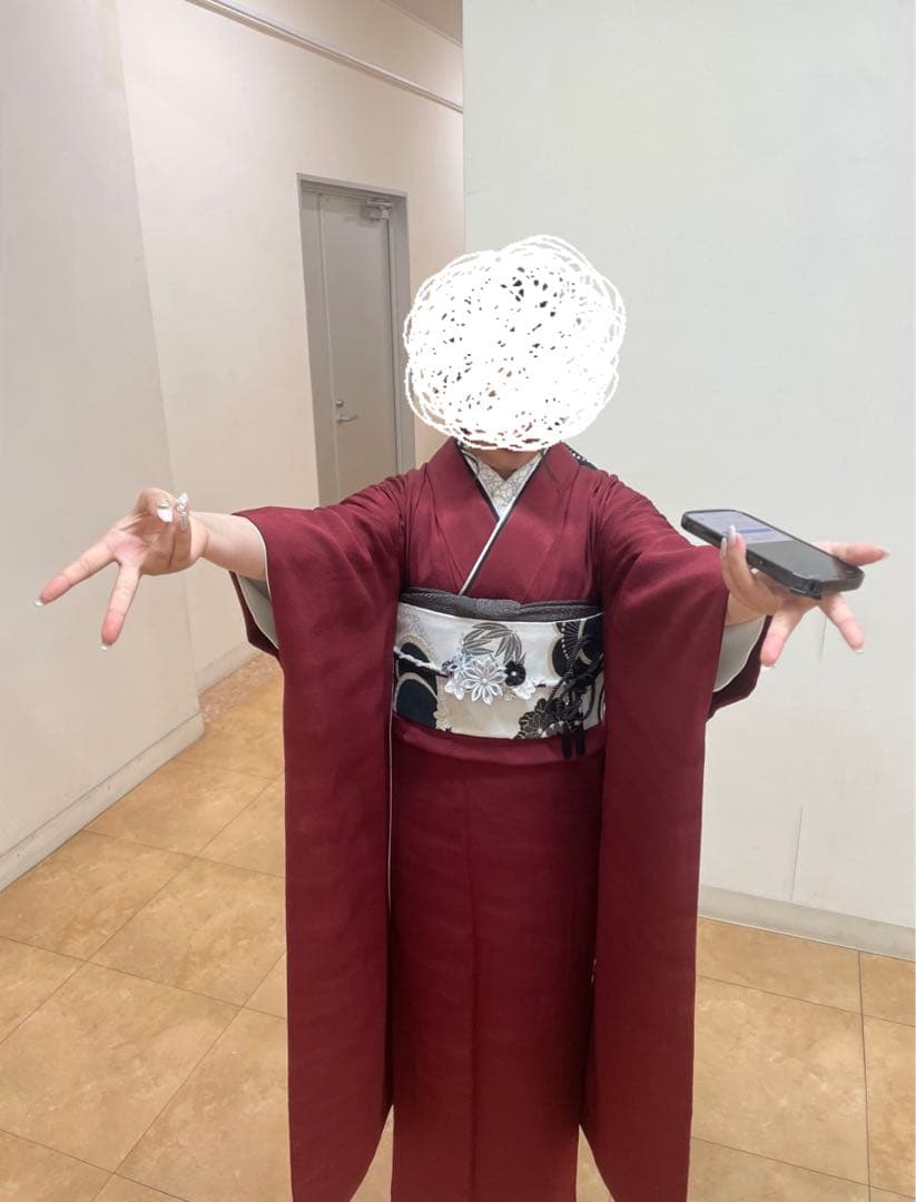 振袖 色無地 赤