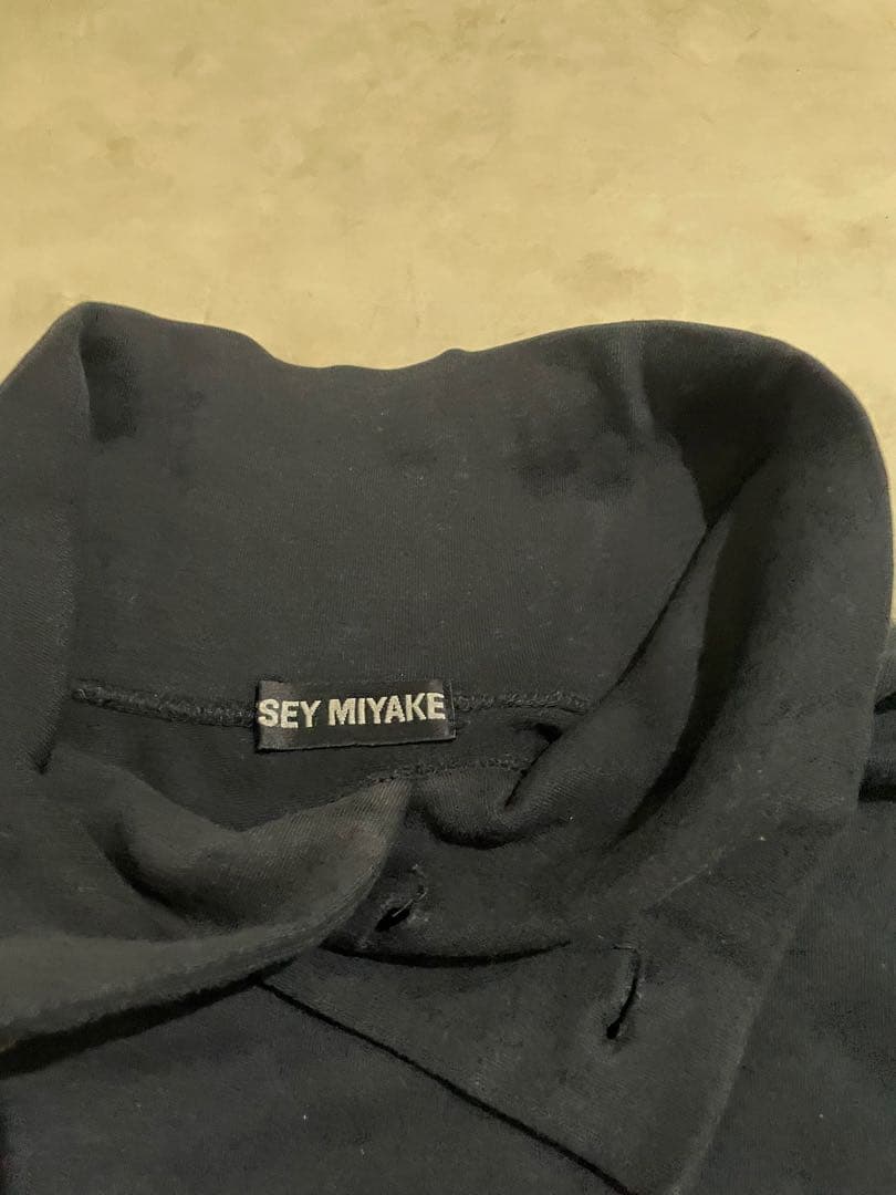 ISSEY MIYAKE ブラック ハイネックトップス