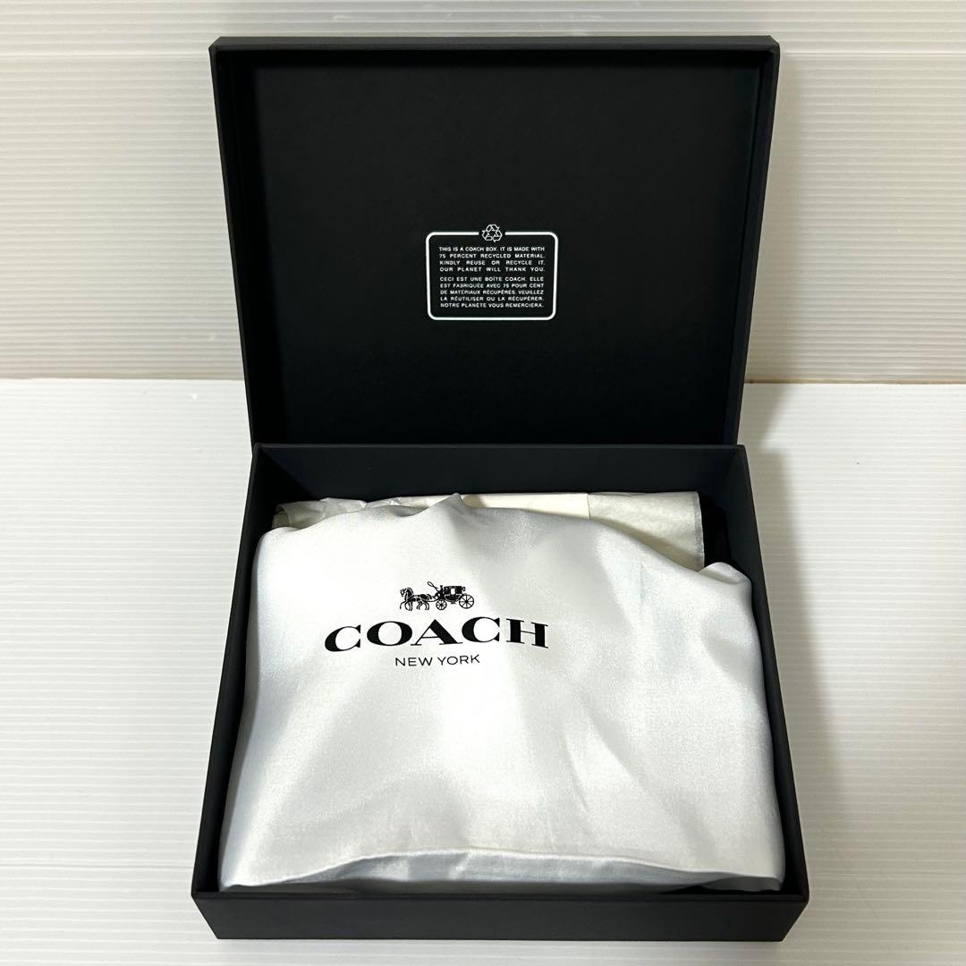 【美品】COACH レザー ヘッドバンド カチューシャ ブラック 箱付き