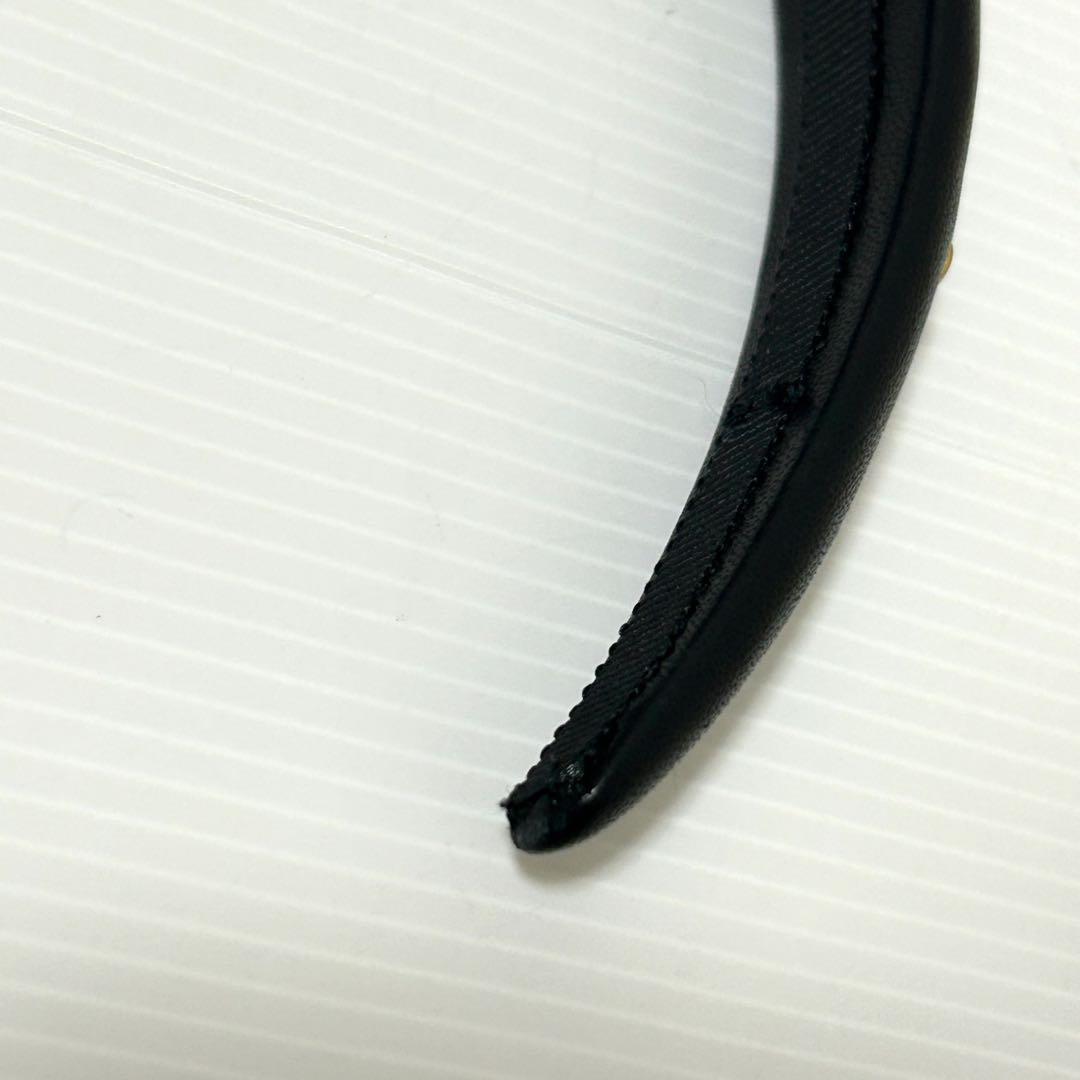 【美品】COACH レザー ヘッドバンド カチューシャ ブラック 箱付き