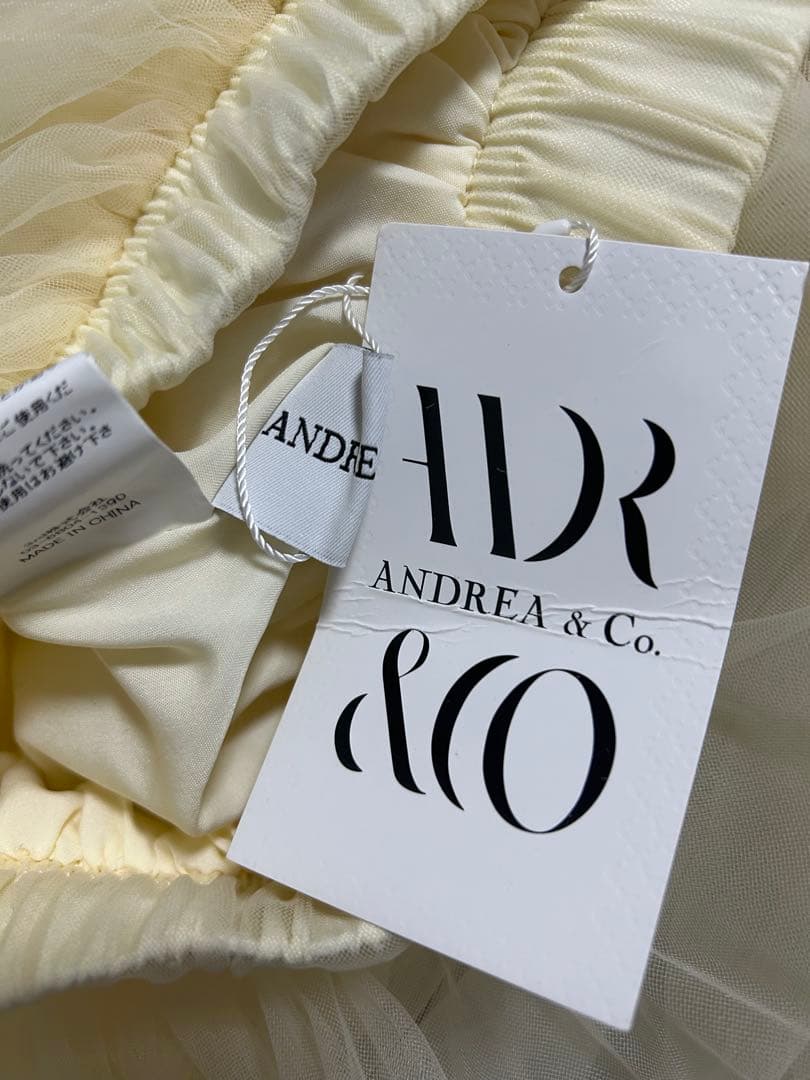 ANDREA & Co. フリルロングスカート アイボリー