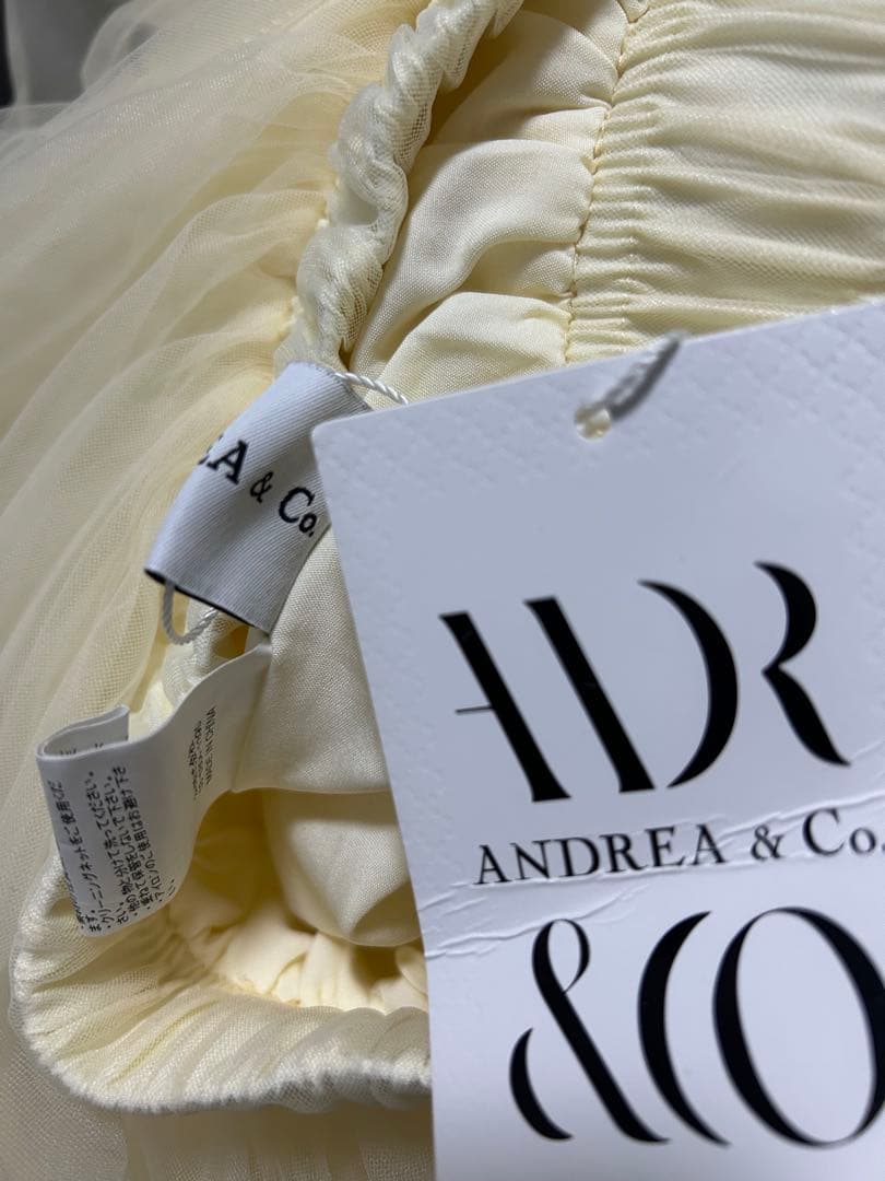 ANDREA & Co. フリルロングスカート アイボリー