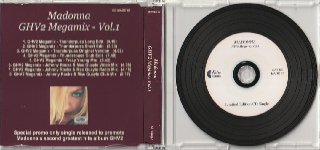 MADONNA　マドンナ　GHV2 Megamix 　貴重メガミックス集 CD