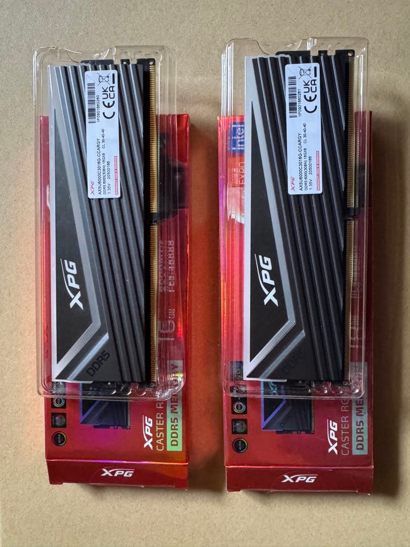 波*様 XPG AX4U6000C316G-CCARY DDR5 16GB