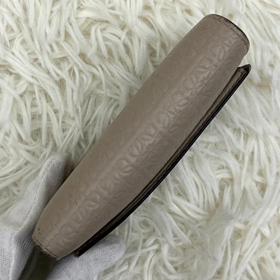 ［美品］LOEWE リピートアナグラム スモール バーティカルウォレット 財布