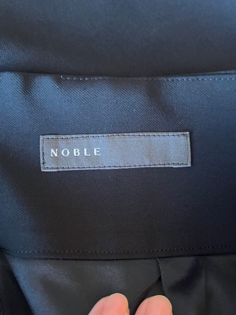NOBLE コンフォートジャージーライクカラータイトスカート ブラック 38
