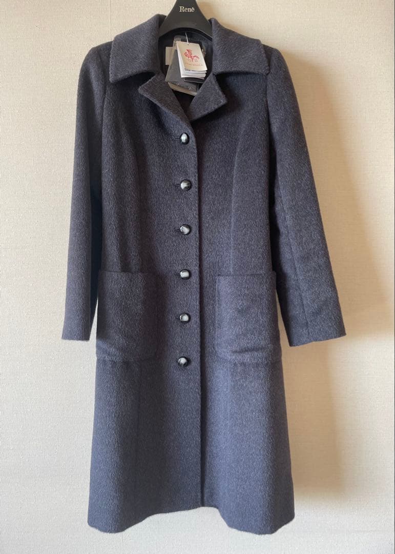 【未使用】Rene ロングコート　希少ウール　ダークグレー