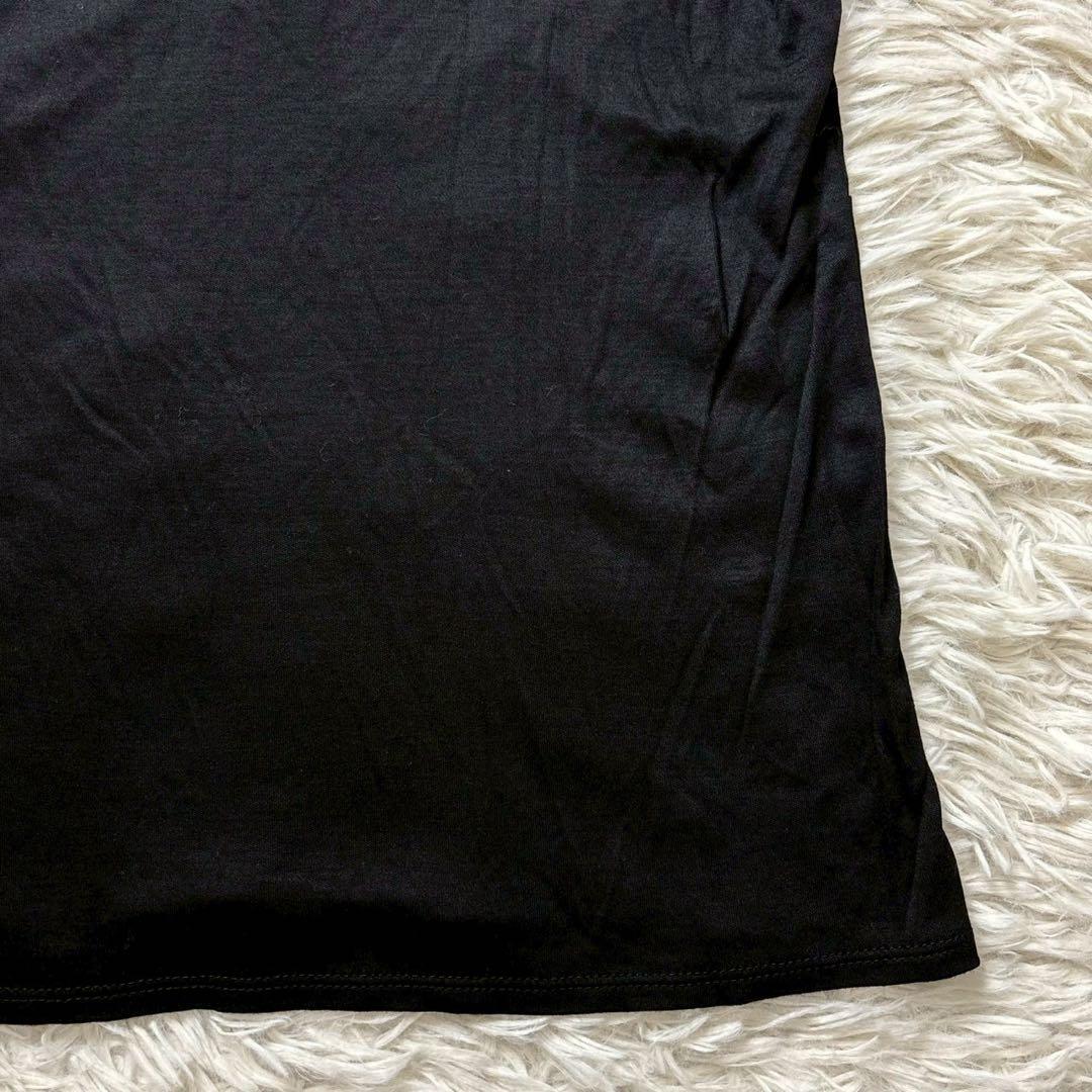 美品　ヴィヴィアンタム　半袖カットソー　花柄刺繍　パワーネット　ブラック