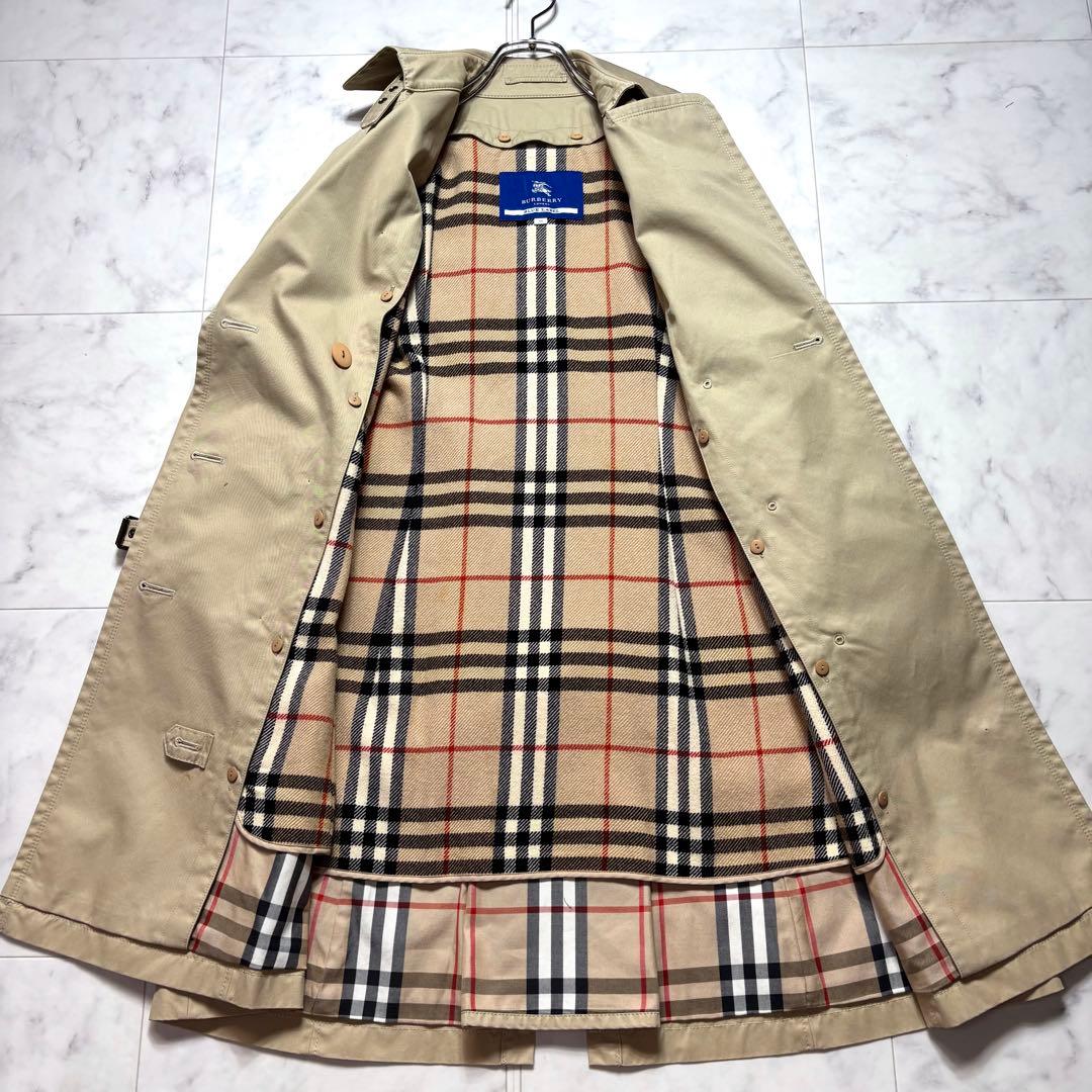 バーバリーブルーレーベル トレンチコート ノバチェック ベルト ライナー 38
