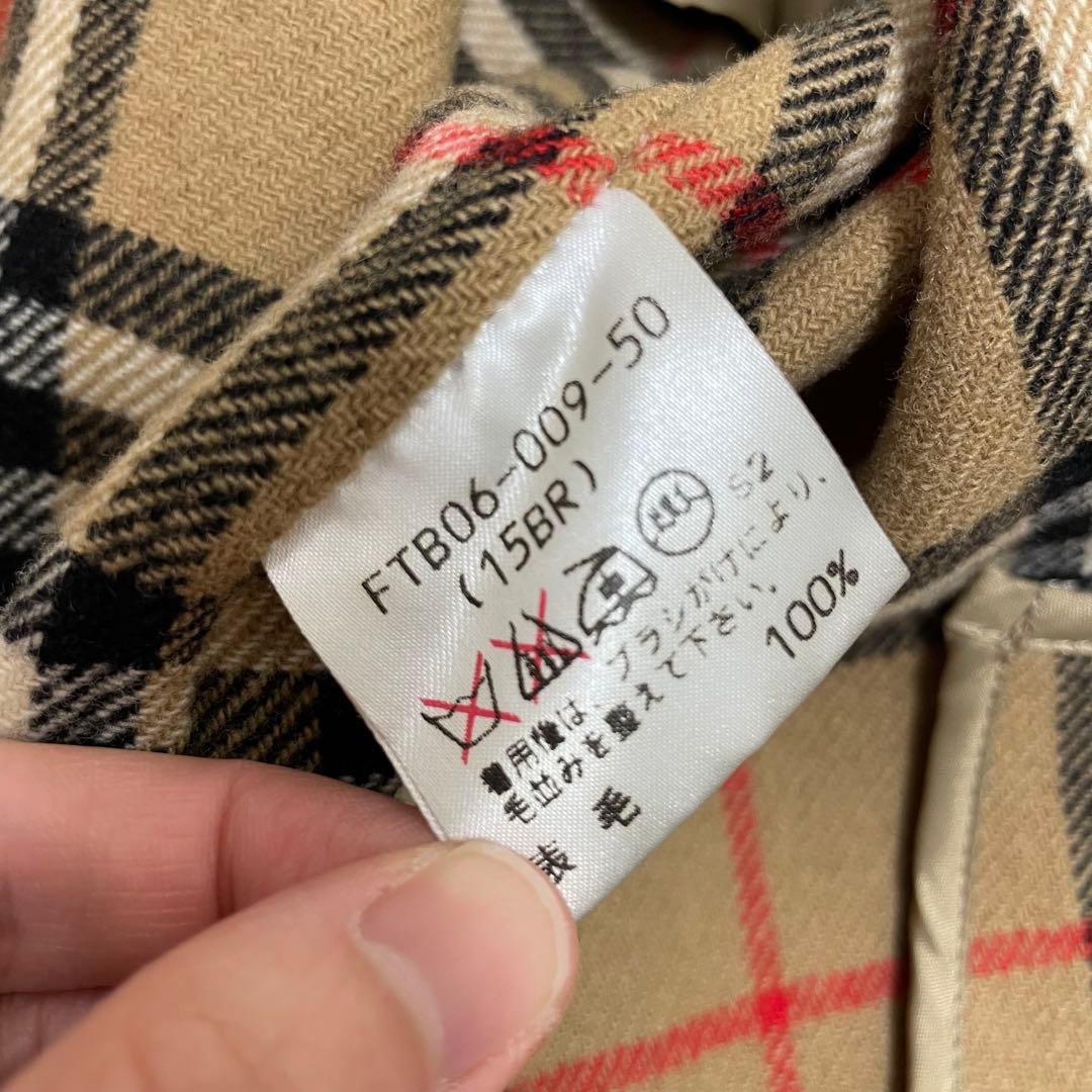 【美品】バーバリー ダブルフェイス ステンカラーコート ノバチェック 2XL