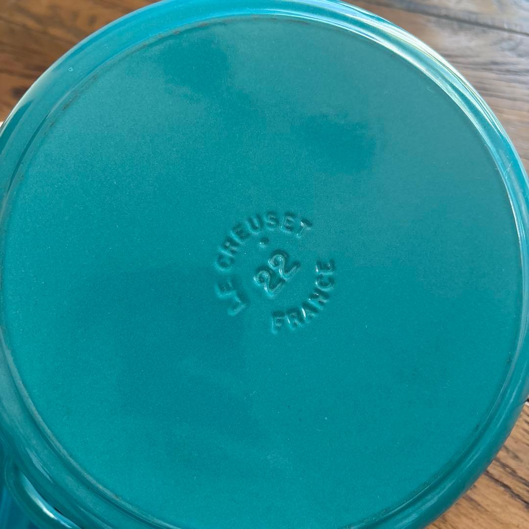 LE CREUSET ホーロー鍋 ターコイズブルー