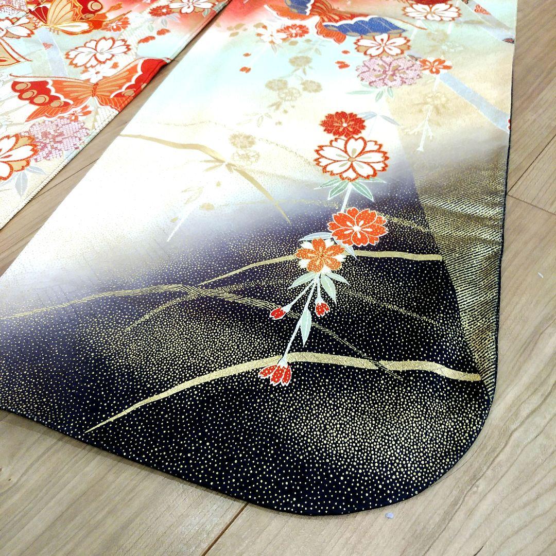 蝶柄の逸品&最上級の品質【正絹 和装 着物 振袖 留袖 和装 訪問着 黒留袖】