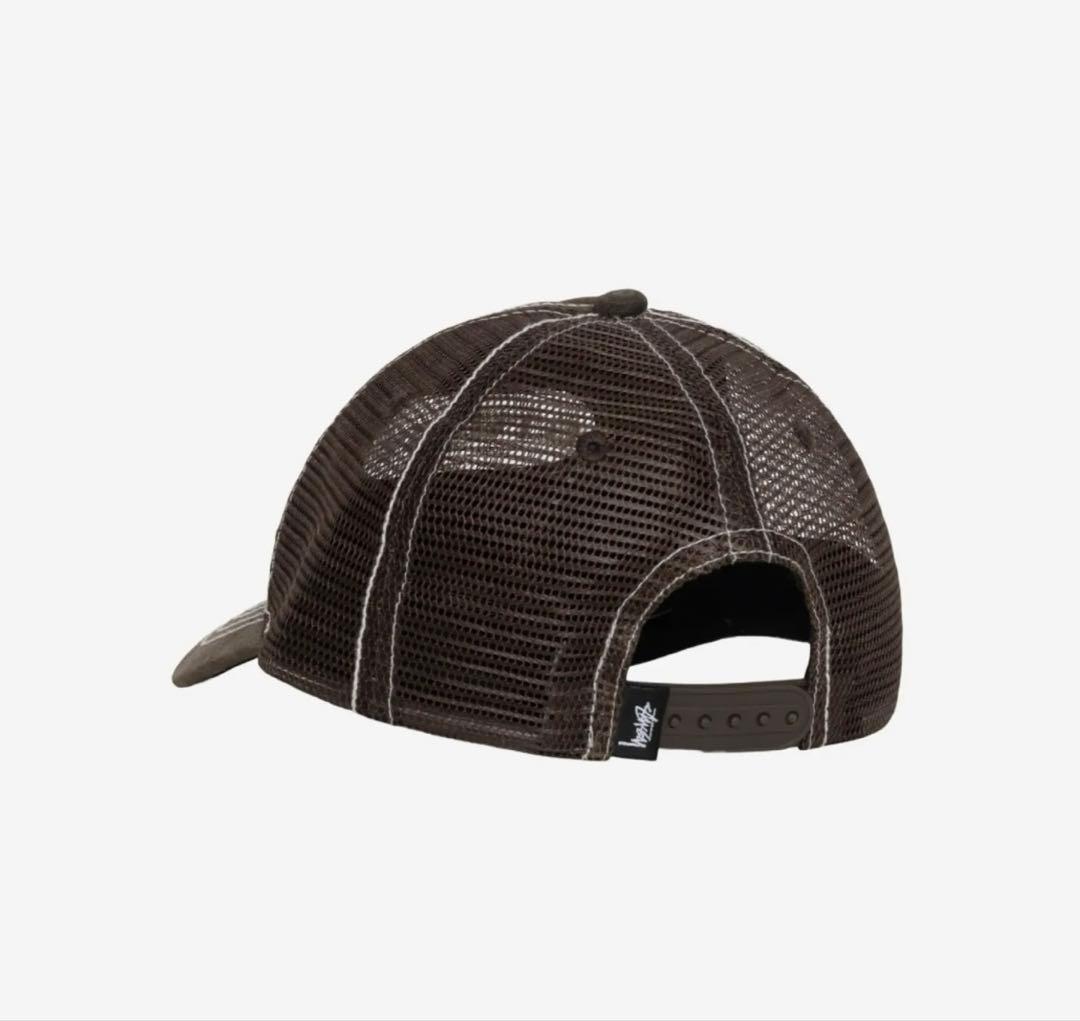 帽子 STUSSY TRUCKER CUT-OUT LEATHER SNAPBACK