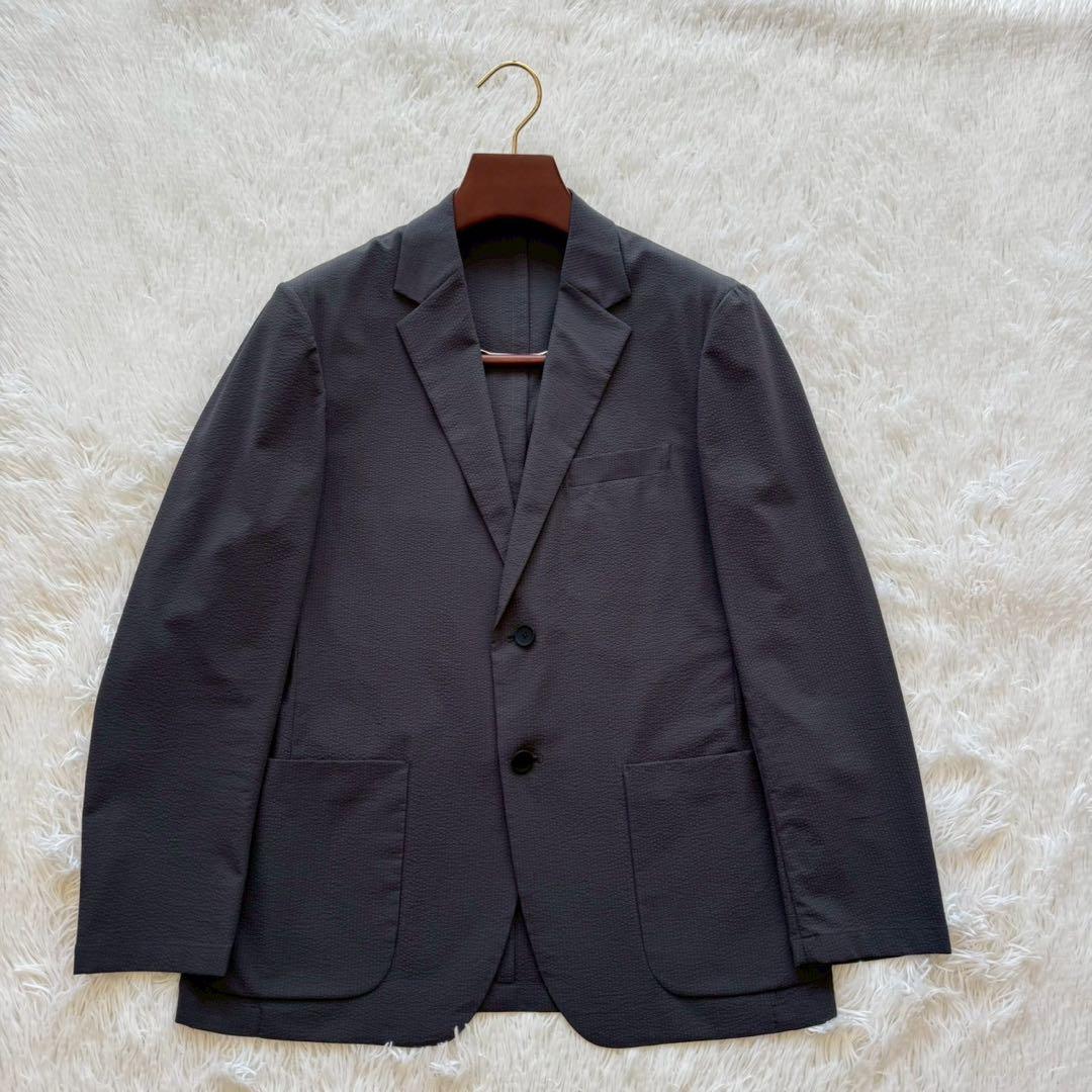 ユナイテッドアローズ✨COZY シアサッカー　ジャケット　洗える　グレー　XL
