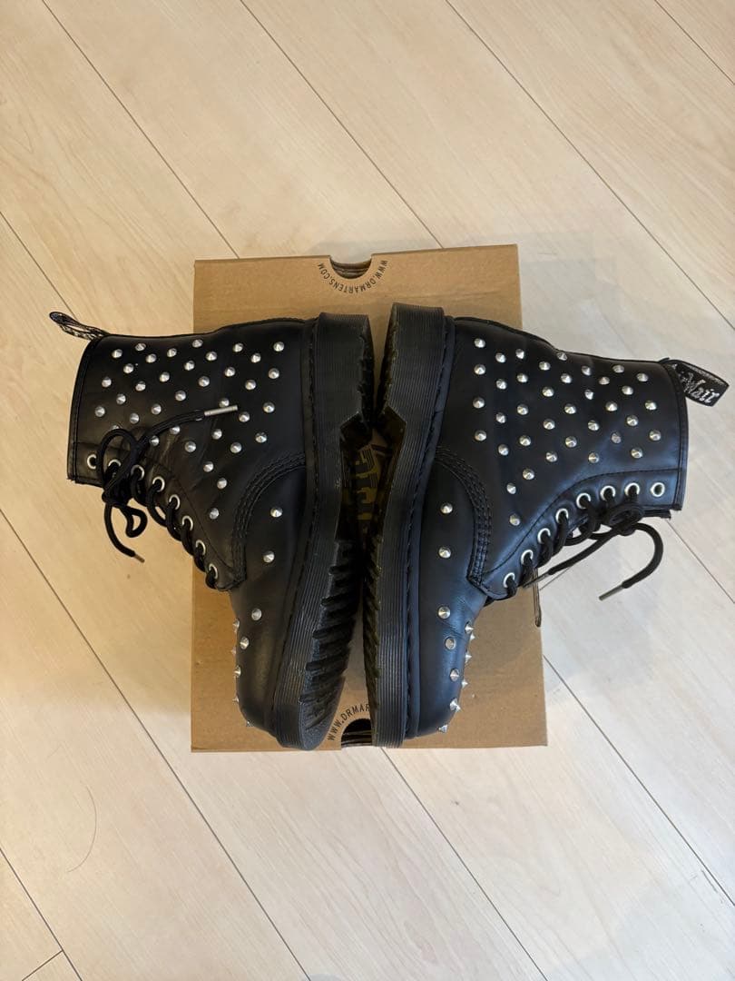 ⭐︎超美品⭐︎ドクターマーチンDr.Martensスタッズ ブラックミリタリーブーツ