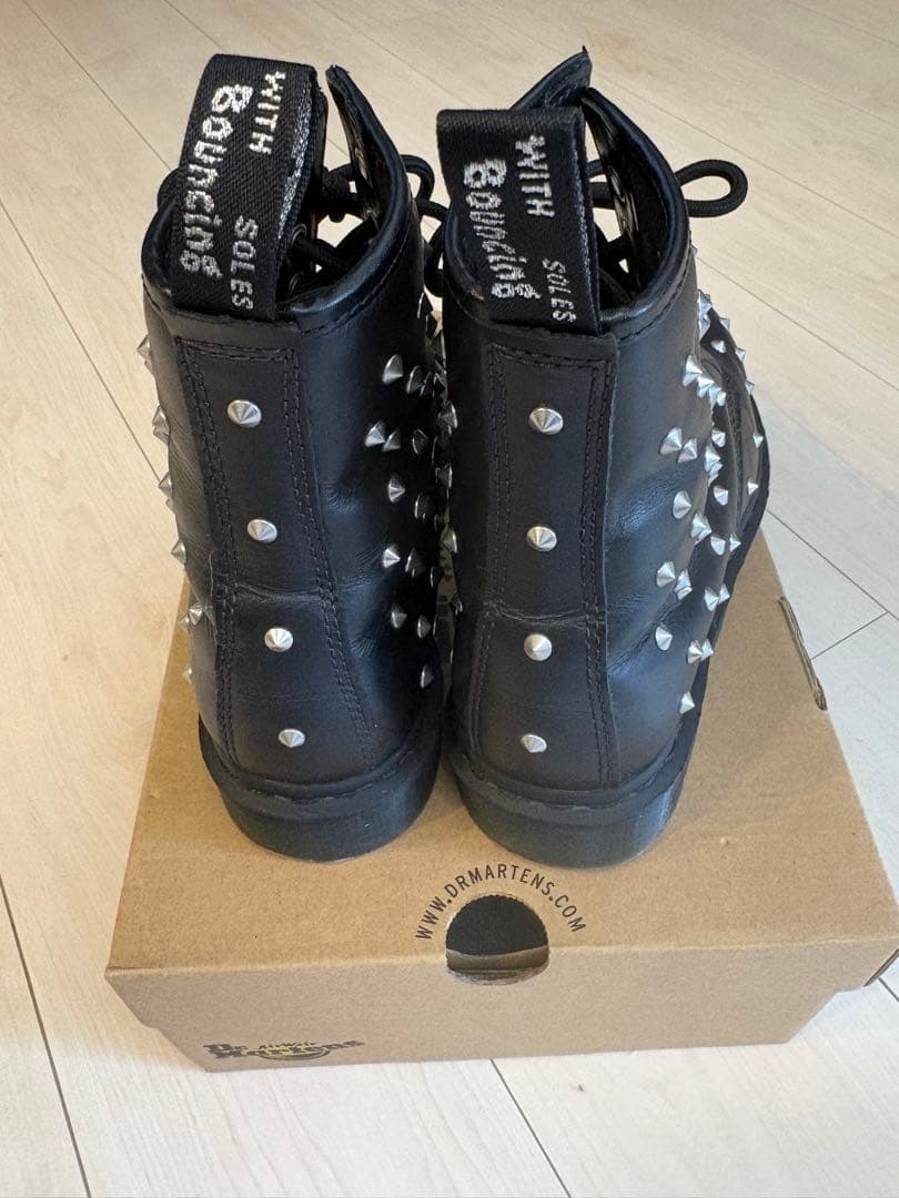 ⭐︎超美品⭐︎ドクターマーチンDr.Martensスタッズ ブラックミリタリーブーツ