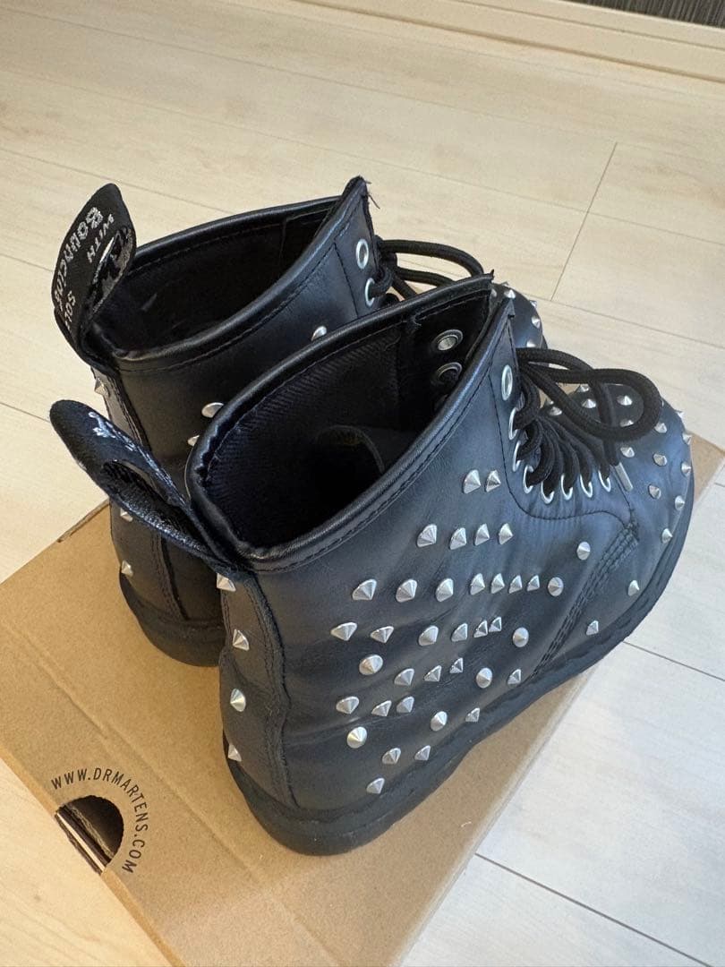 ⭐︎超美品⭐︎ドクターマーチンDr.Martensスタッズ ブラックミリタリーブーツ