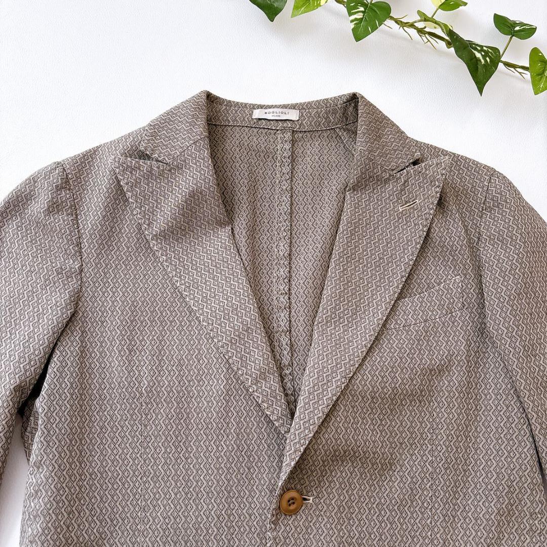 BOGLIOLI COAT 最新ロゴ 総柄 コットン ジャケット 44　S〜M