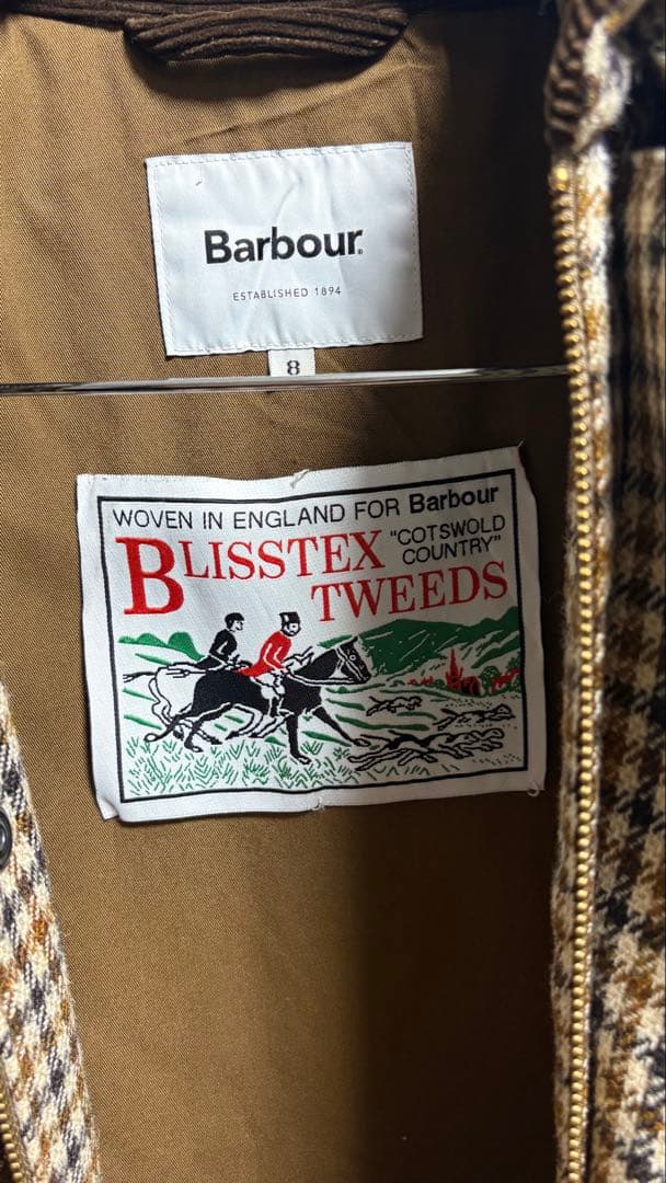 【美品】Barbour BURGHLEY ガンクラブチェックロングコート