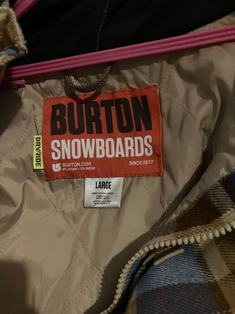 BURTON スノーボードウェア フード付きジャケット L