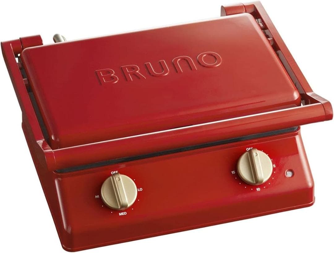 【未使用】BRUNO グリルサンドメーカー ダブル レッド BOE084-GRG
