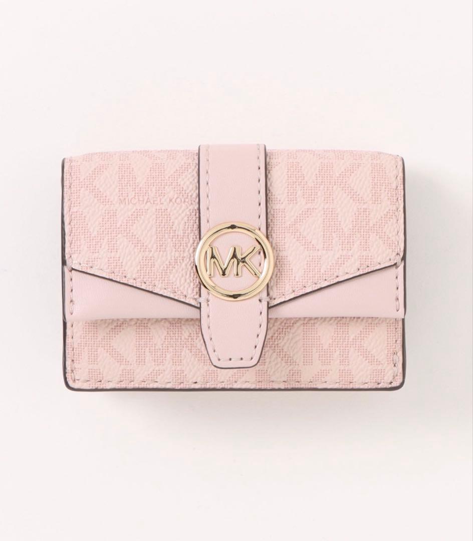 MK ピンク 三つ折り財布