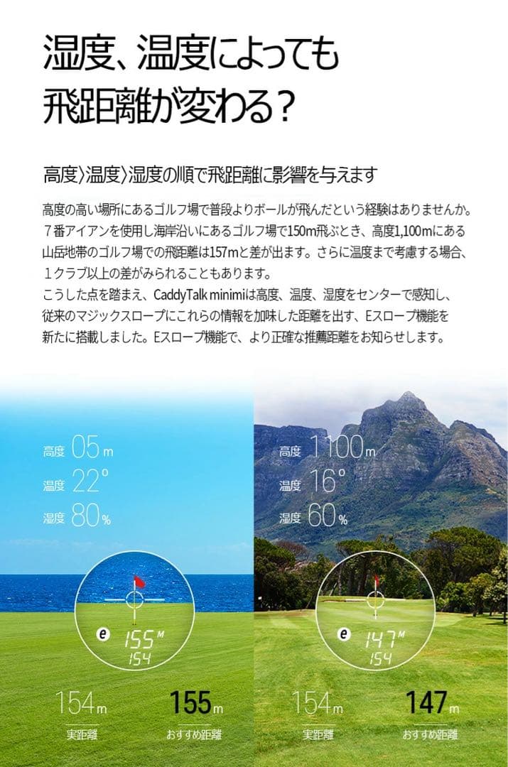 ゴルフ用レーザー距離測定器CaddyTalk minimiキャディトークミニミ