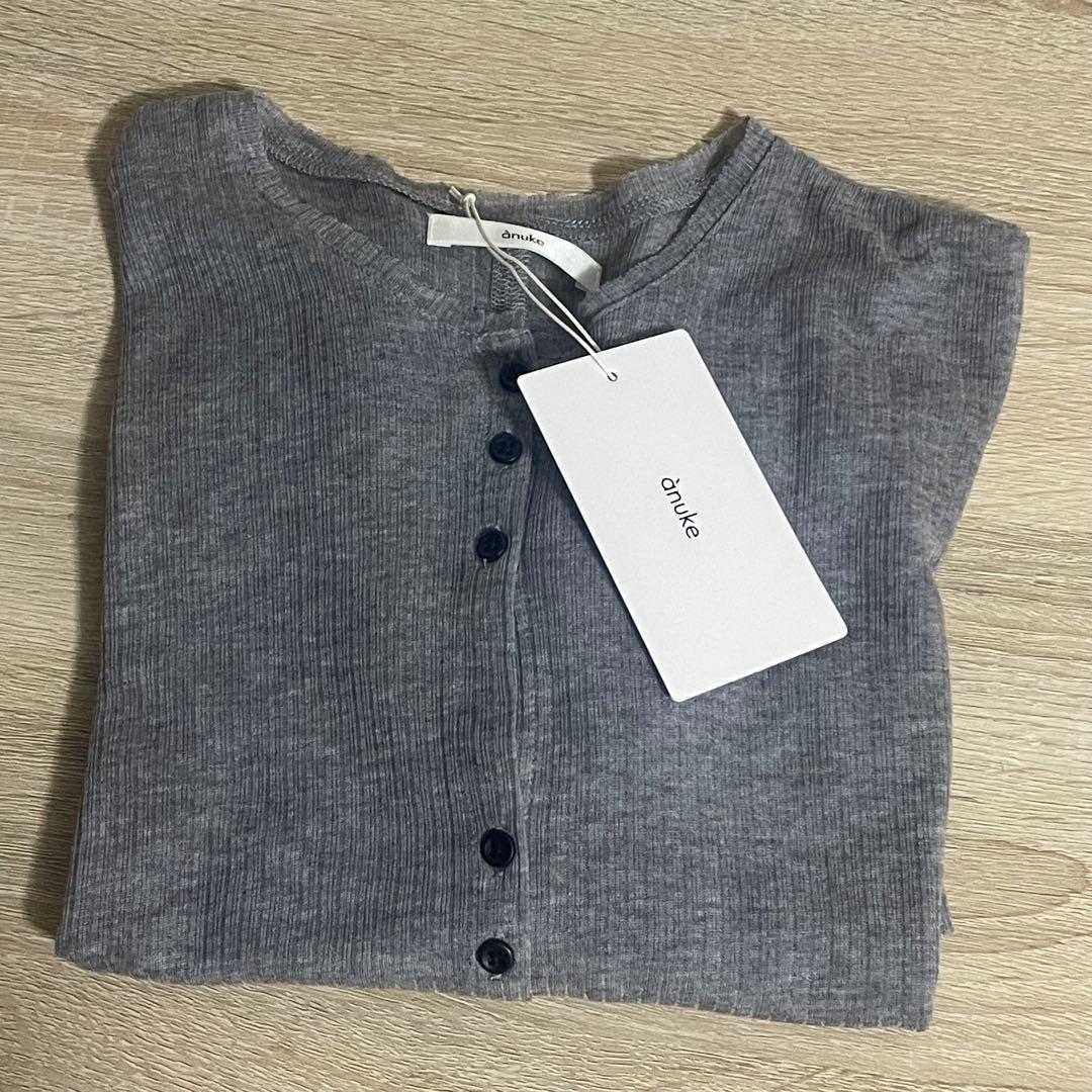 ま*ん様 anuke アンヌーク　Sheer Rib Cardigan