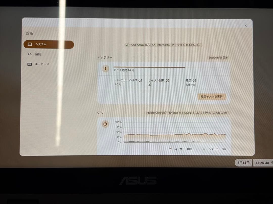 ASUS Chromebook タブレット本体
