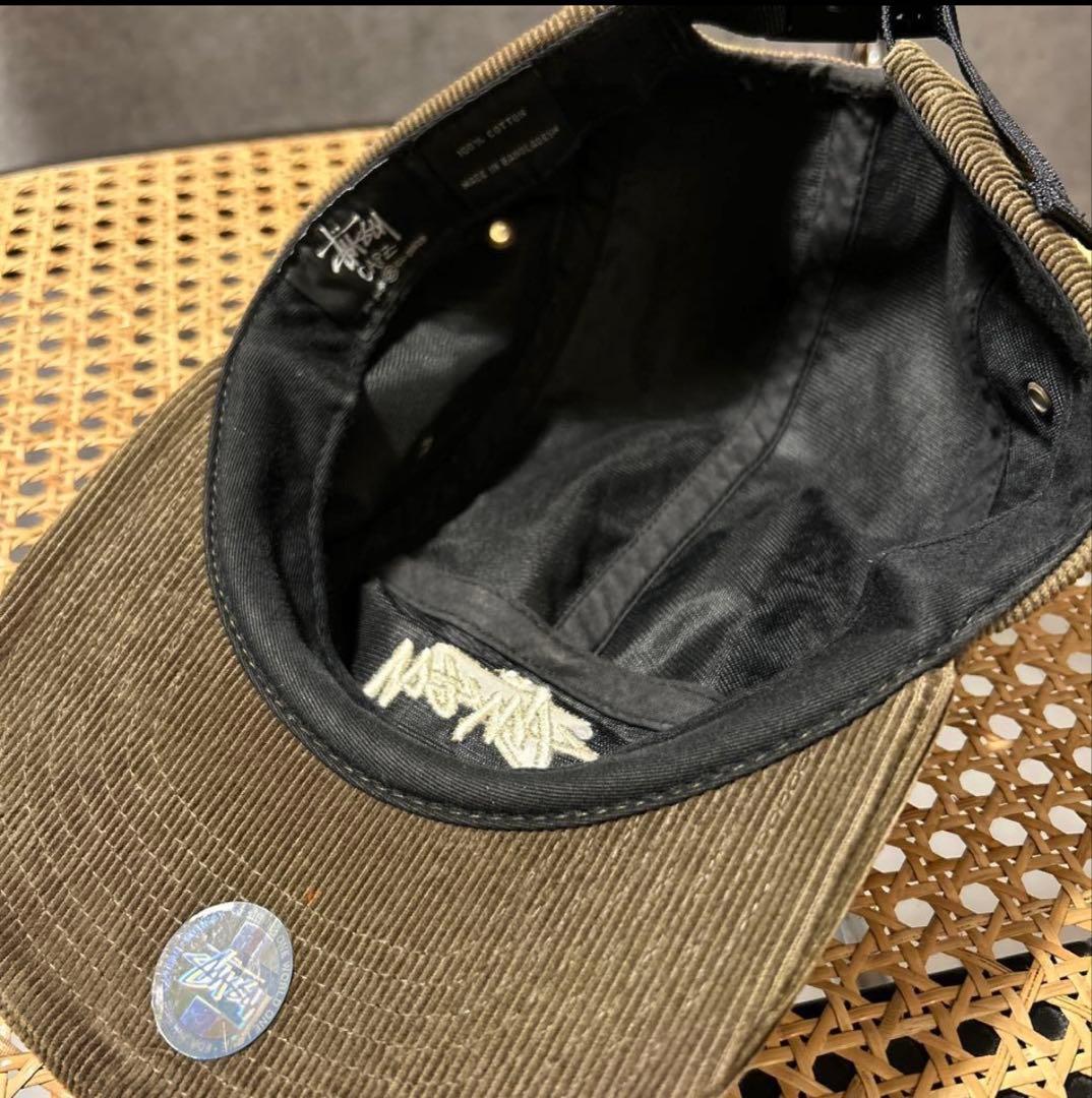 Stussy オリーブ コーデュロイキャップ