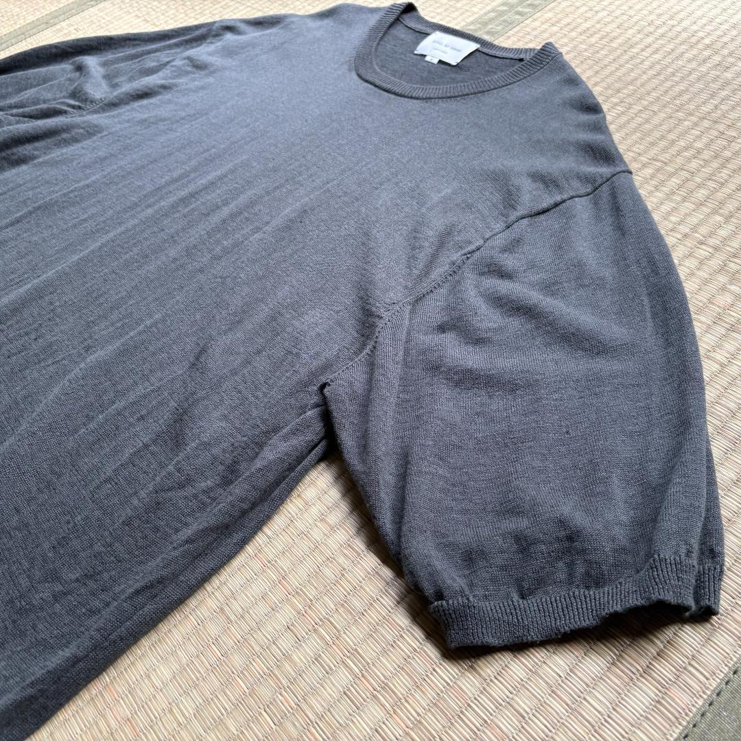 STILL BY HAND Knit T-shirt グリーンチャコール 50