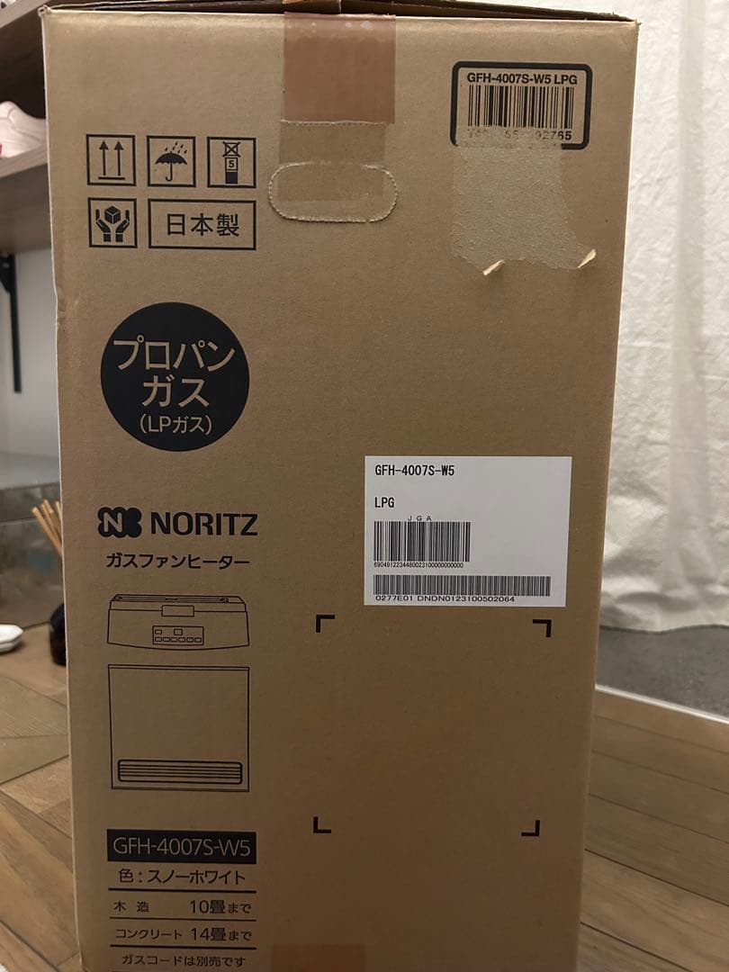NORITZ ガスファンヒーター GFH-4007S-W5 ガスコード付き！