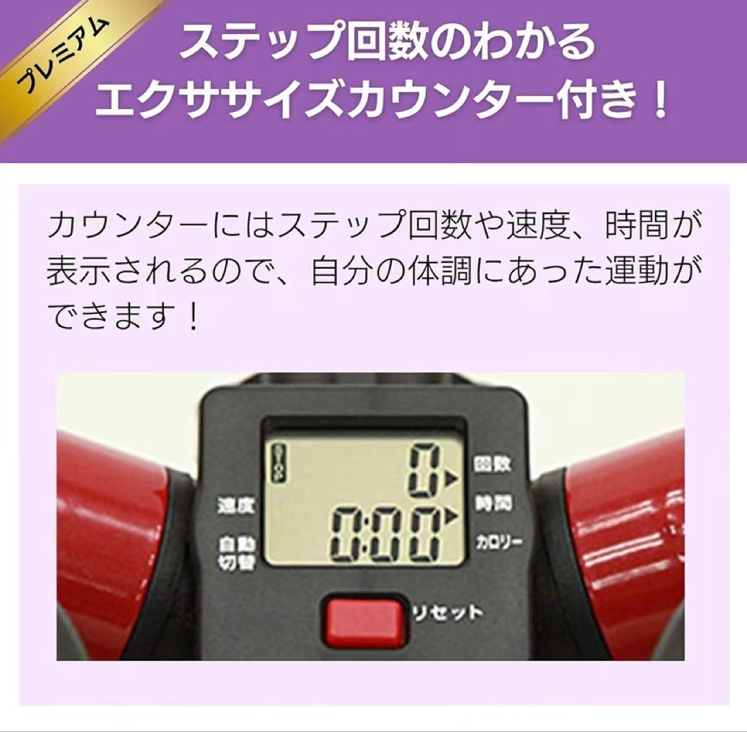 ナイスデイ 健康ステッパープレミアムレッド カロリー計測機能付き【未使用に近い】