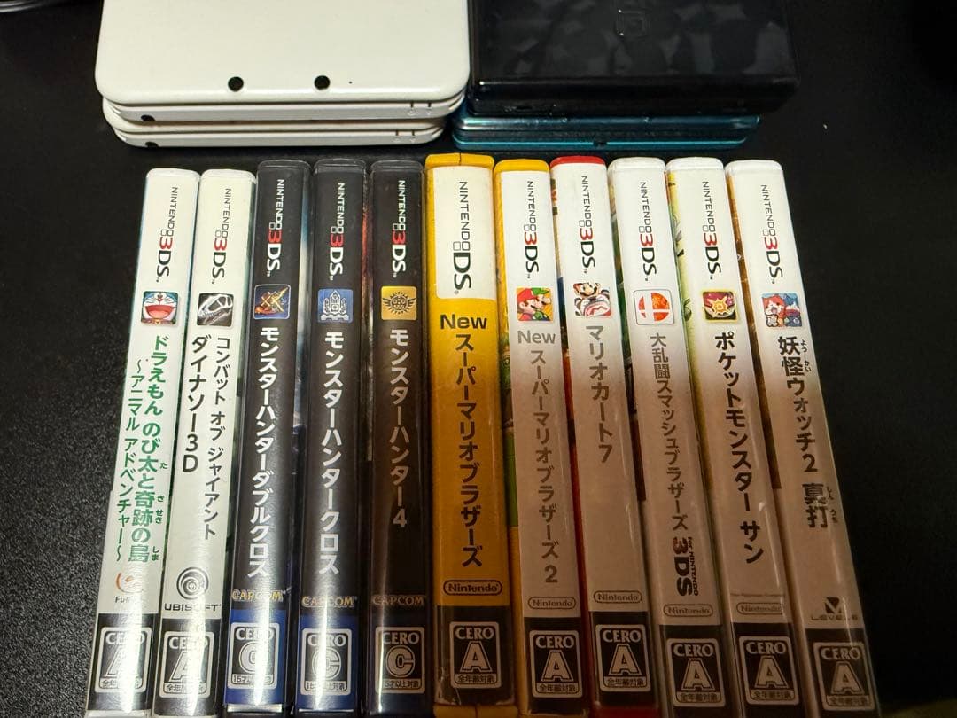 ニンテンドー3DSLL まとめ売り 本体4台 ソフト11本 箱付き ポケモン