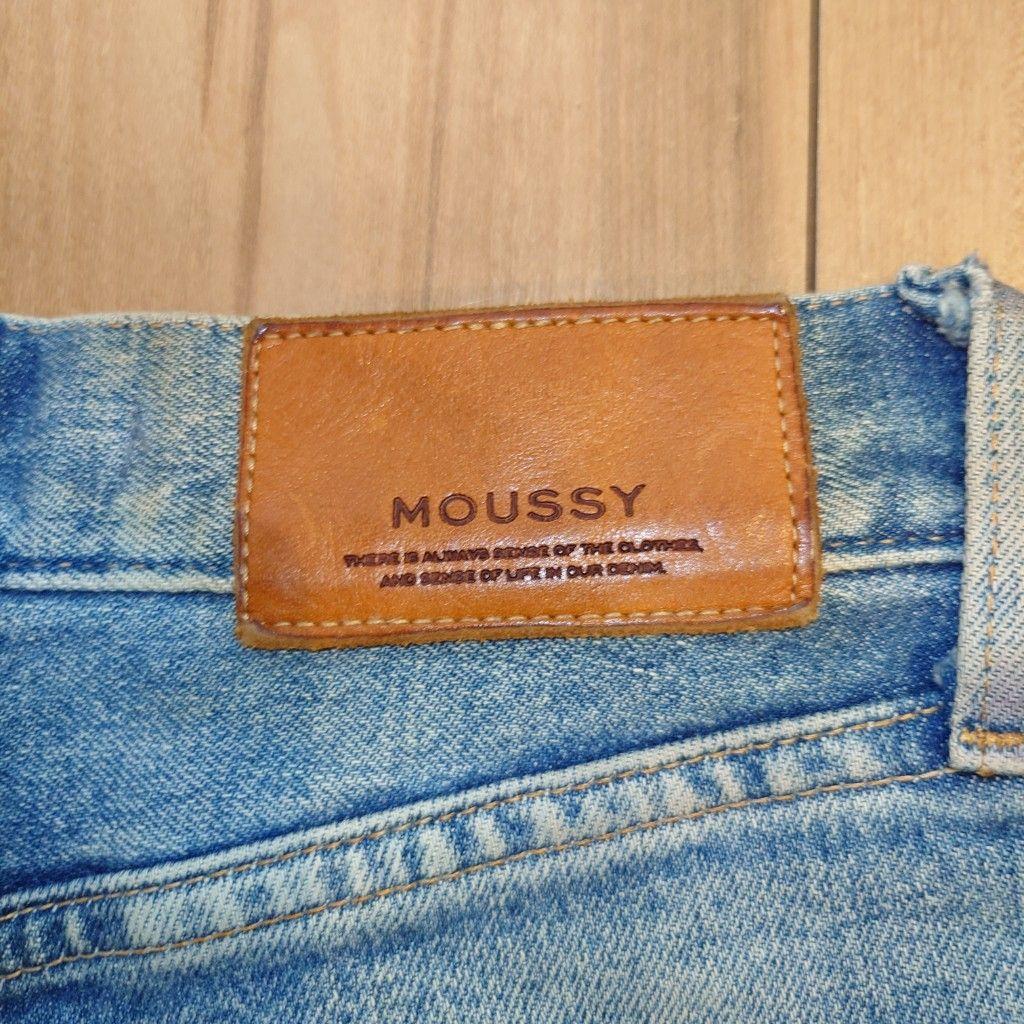MOUSSY MVS FLARE ワンウォッシュ ブーツカットデニム 赤耳 24