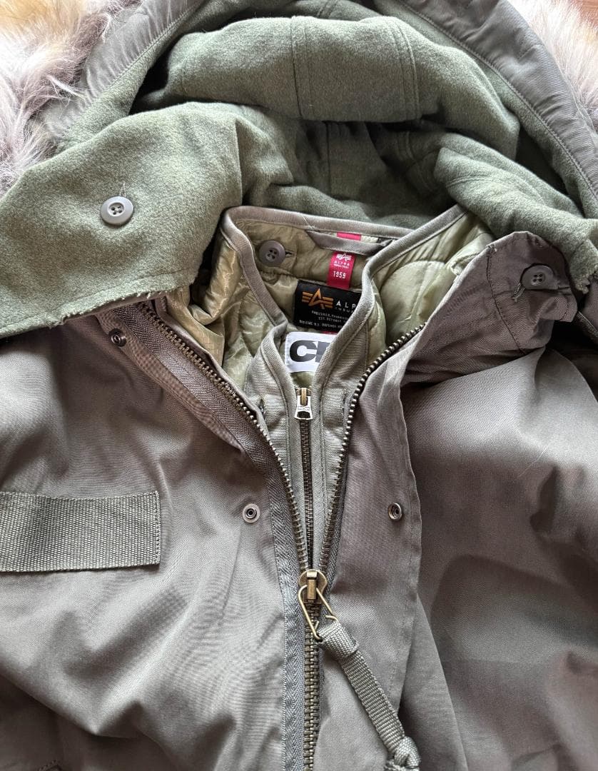 L / 試着のみ CDG x ALPHA FISHTAIL COAT モッズ