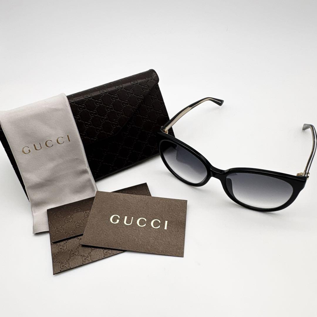 GUCCI グッチ GGロゴ サングラス ブラック グラデーション ケース付