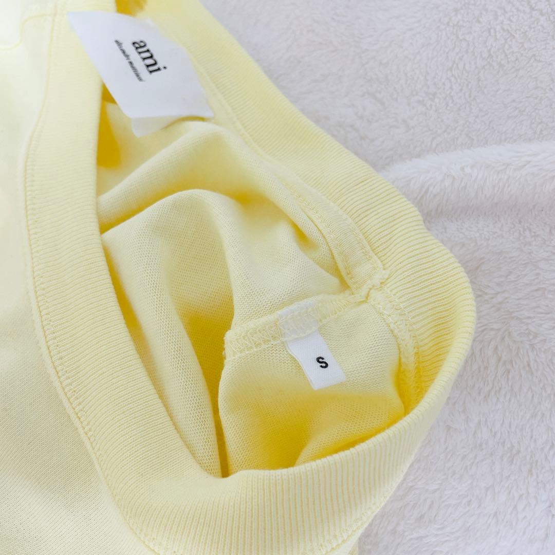 あこ様→【AMI PARIS】美品★アミパリスロゴTシャツ(イエロー)S