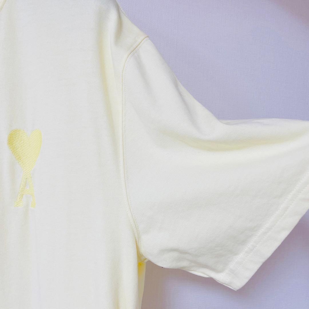 あこ様→【AMI PARIS】美品★アミパリスロゴTシャツ(イエロー)S