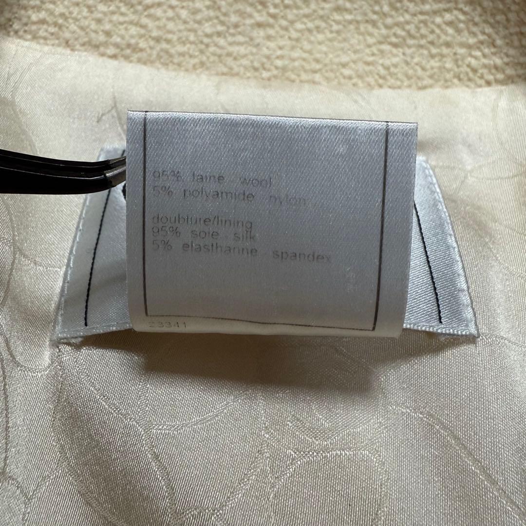 ご購入者様優先 CHANEL ツイード ジャケット アイボリー 44 P05A
