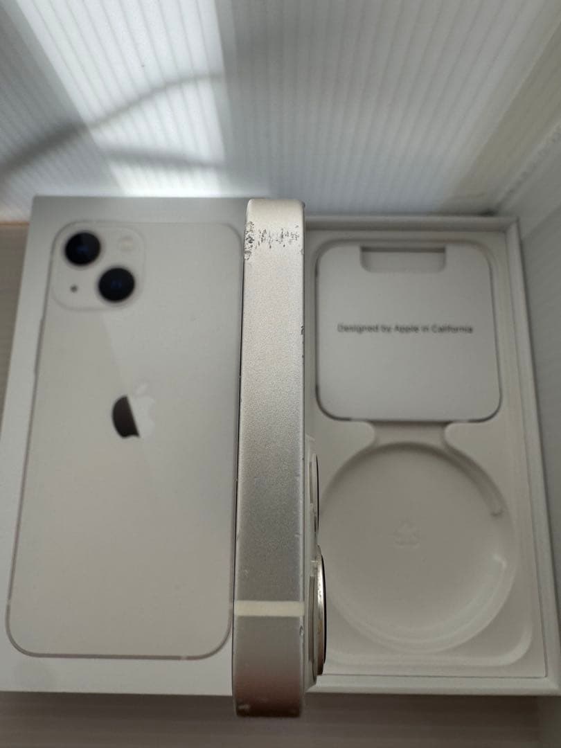 iPhone 13 mini 128GB スターライト BT100%、純正液晶