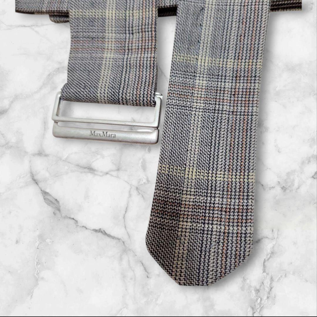 【美品】Max Mara　テーラードジャケット　チェック柄　高級　白タグ36