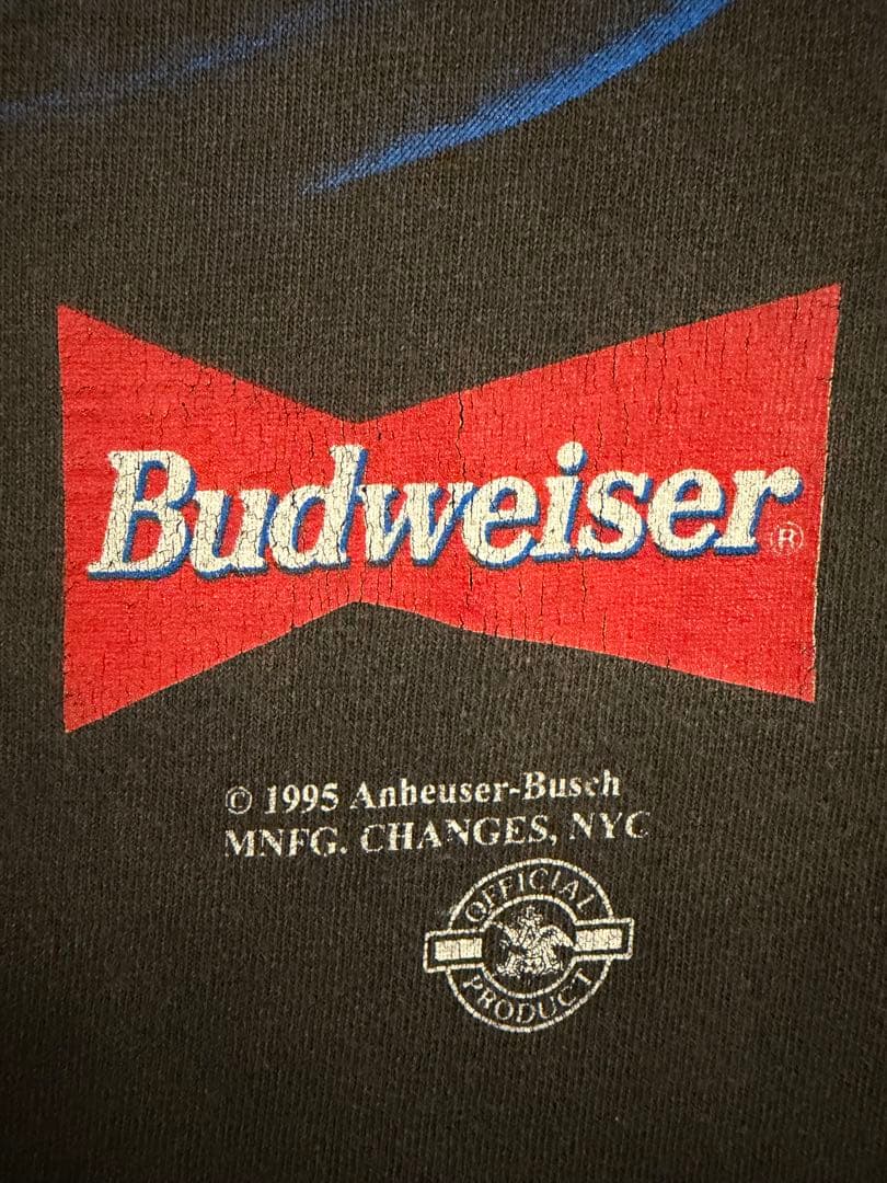 BUDWEISER 90s グッドフェードvintage Tシャツ L ブラック