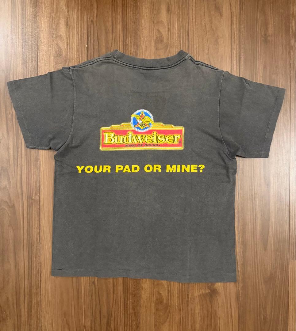 BUDWEISER 90s グッドフェードvintage Tシャツ L ブラック
